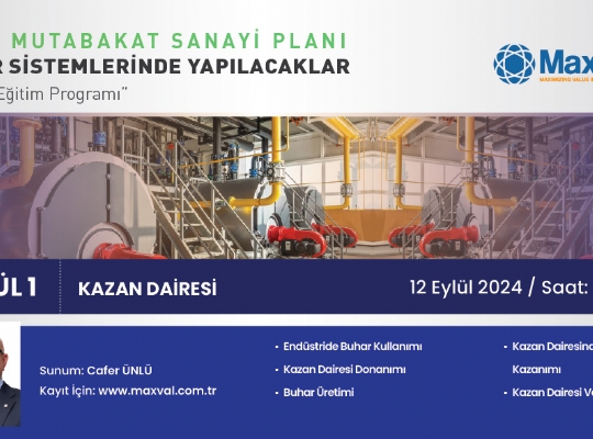 Yeşil Mutabakat Sanayi Planı Buhar Sistemlerinde Yapılacaklar (56. Webinar)