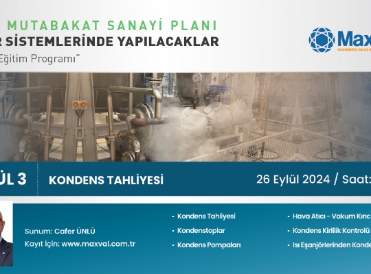 Avrupa Yeşil Mutabakat Sanayi Planı Buhar Sistemlerinde Yapılacaklar (58. Webinar)