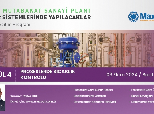 Yeşil Mutabakat Sanayi Planı Buhar Sistemlerinde Yapılacaklar (59. Webinar)