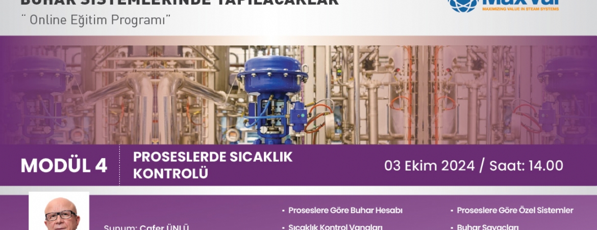 Yeşil Mutabakat Sanayi Planı Buhar Sistemlerinde Yapılacaklar (59. Webinar)