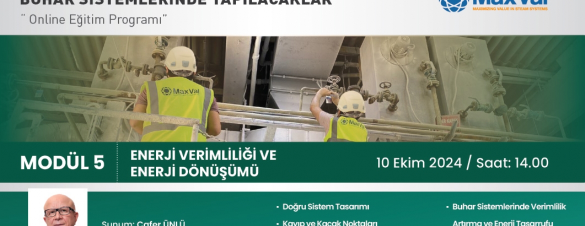 Yeşil Mutabakat Sanayi Planı Buhar Sistemlerinde Yapılacaklar (60. Webinar)